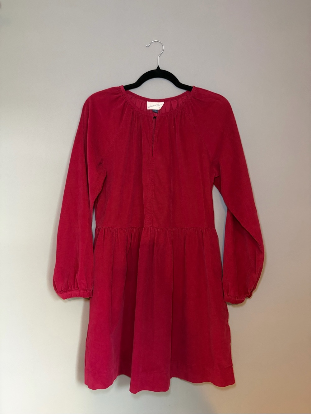 Universal Thread Women’s Small Red Long Sleeve Corduroy Mini Dress Holiday